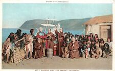 San Gabriel California, Baptism of The 1st Gentile Act 1 Mission Play Postcard picture