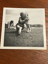 Vintage Photograph 1960's Woman In Pointed Shoes With Child 3.5