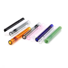 5pcs Thick Glass Tobacco Glass Pipe Reusable One Hitter Cigar Smoking Tube Pipes picture