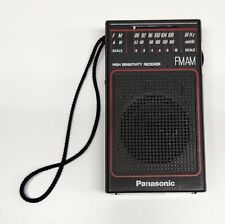 Vintage Panasonic Model RF-502 AM/FM Transistor Radio Works Black Antenna Tested picture