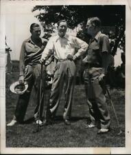 1939 Press Photo Harold McSpaden, Byron Nelson & Sam Byrd at National Open picture