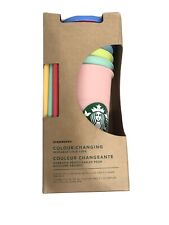 2019 Starbucks Color Changing Cold Reusable Tumbler, 5 24 Fl Ounce Cups *NEW* picture
