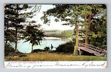 Wolfeboro, NH-New Hampshire, Scenic Crescent Lake & Bridge , Vintage Postcard picture