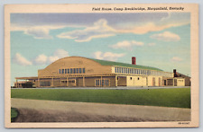 Postcard Morganfield, Kentucky, Camp Breckinridge Field House Vintage Linen A403 picture