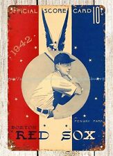 1942 baseball Senators vs  Fenway Park Ted Williams metal tin sign picture
