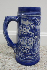 Vintage 1970's Blue Holland Mold Ceramic Stein 