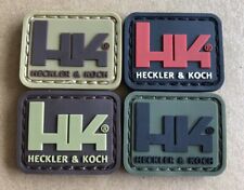 Set of 4 HK HECKLER KOCH PVC Logo Patches Hook Loop Backing VP9 VP40 P7 P30 USP  picture