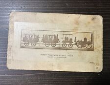 Rare c1870 CDV First Mail & Passenger Train / Railroad Int Unusual Silhoutte Art picture