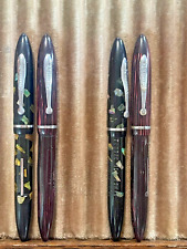 6A)  SHEAFFER ROSEGLOW AND EBONIZED PEARL LOT OF 2 FOUNTAIN PENS picture