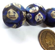 5 Vintage Face Beads African Trade Beads   V144  Bin B7 picture