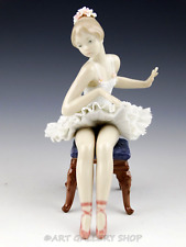 Lladro Figurine RECITAL BALLERINA BALLET DANCER GIRL WITH LACE SKIRT #5496 As Is picture