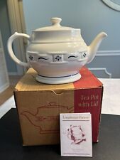 Longaberger Woven Traditions Classic Blue Teapot- Hostess Exclusive- In Box picture