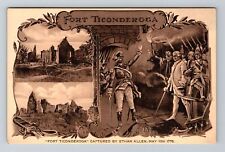 Ft Ticonderoga NY-New York, Ft Ticonderoga Print by Ethan Allan Vintage Postcard picture
