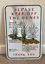 Authentic Retired Street Sign Metal 18”x12” Keep Off Dunes picture