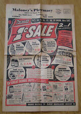 1957 Camden NY Rexall Pharmacy Newspaper Sale Flyer Maloney's picture