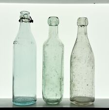 3x Antique Glass Soda Bottles “Recently Dug” picture