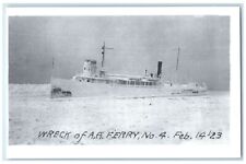 c1960's Wreck Of AA Ferry No. 4 Feb. 14 1923 Scene Unposted Vintage Postcard picture
