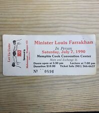 Minister Louis Farrakhan July 7, 1990 Memphis Cook Convention Center Ticket Stub picture