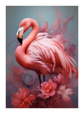 Pink Flamingo Awesome 3 D Look Photo Beautiful 5X7 Color Postcard  picture