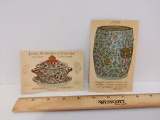 1882 Jones McDuffee & Stratton Pottery Merchants Boston Calendar Cards China  picture