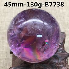 B7738-45mm-130g  Rainbow NATURAL Amethyst quartz crystal sphere ball healing picture