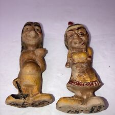 Pair of Vintage Route 66 Indian figures circa  1954 Souvenir 4” Tall picture