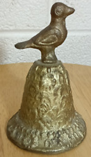 Antique Gold Painted Cast Iron Dinner Bell 4 1/2