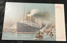 1904 Kaiser Wilhelm Steamship Harbor Scene New York Scene Unmailed  Postcard picture