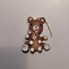 Russ Brown Wooden Teddy Bears Christmas Ornament picture