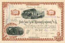 State Line Gold Mining Co. No. 4 - Stock Certificate (Uncanceled) - Mining Stock picture