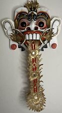 Vintage Hand-Carved & Painted Balinese Demon Mask picture