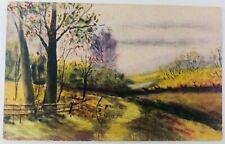 Vintage Red Thistle Hill Vermont VT Country Lane in Fall Postcard  picture