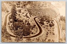 RPPC~Oregon~Air View Of Rowena Loops On Columbia River Hwy~Real Photo Postcard picture