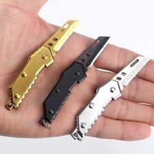 Mini Wharncliffe Folding Knife Survival Pocket Key Chain Camping picture
