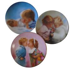 Brother and Sisterly Love Miniature Plates by Donald Zolan Vintage 3360 picture