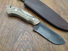 Custom Made 1095 High Carbon Steel Fixed Blade Acid Wash Bushcraft Hunting knife picture