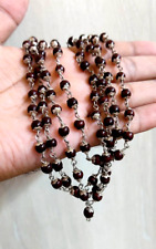 Real Natural Red Sandalwood Mala in Pure Silver Cap picture