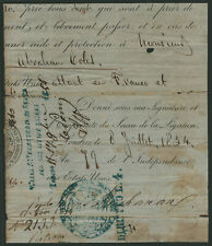 JAMES BUCHANAN - PRINTED DOCUMENT FRAGMENT SIGNED IN INK 07/08/1854 picture