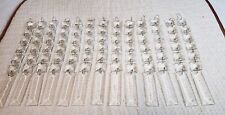 LOT OF 13 STRANDS CLEAR CRYSTAL TRIANGULAR PRISMS + SQ 7.5 LONG  CHANDELIER/LAMP picture