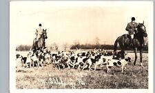 FOX HOUNDS HUNTING middleburg va real photo postcard rppc virginia history dogs picture