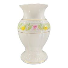 Vintage BELLEEK Classic Rose Collection Large Size Porcelain Vase Vessel Marked picture