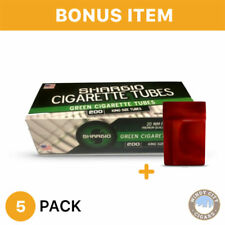 Shargio Menthol Cigarette Tube Filtered King Size Green - 5 Boxes & Bonus Case picture
