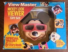 Vintage 1989 Tyco View-Master 3-D Disney Mickey Mouse Look Viewer Gift Set w Box picture
