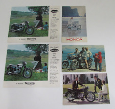 Vtg Triumph Motorcycle Advertising Card & BMW Honda Postcards picture