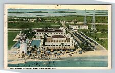 Miami FL-Florida, Carl Fishers Casino At Miami Beach Vintage Souvenir Postcard picture