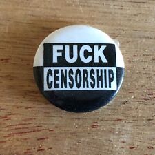 F*** Censorship Badge Button Pin Pinback Vintage Funny Humorous Comical picture