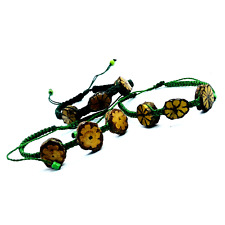Ayahuasca Vine Macrame Bracelets Green | Handwoven Macrame Ayahuasca Amulet 0.5