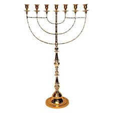 Huge Menorah Temple Gold And Silver Plated 34.6″ / 88cm picture