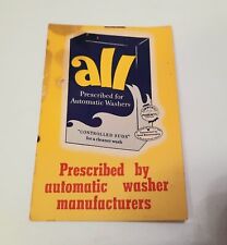 1953 Advertising Premium Pocket Calendar All Laundry Detergent Vintage 1954 Note picture