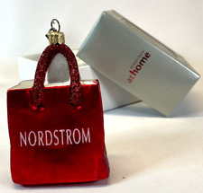 Nordstrom Shopping Bag Glass Ornament Original Box Limited Edition Poland picture